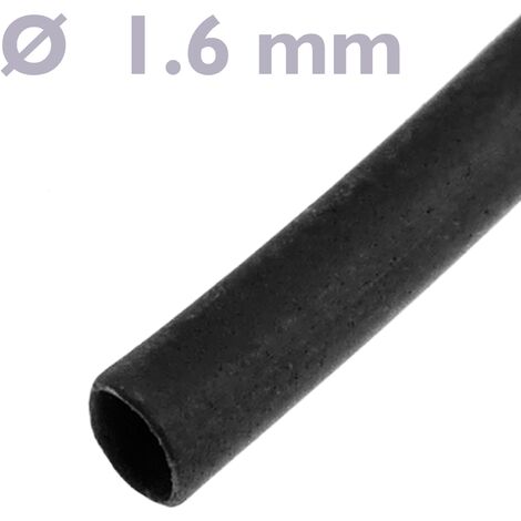 BeMatik - Le guaine termorestringenti nero rotolo 1,6 mm di 3m