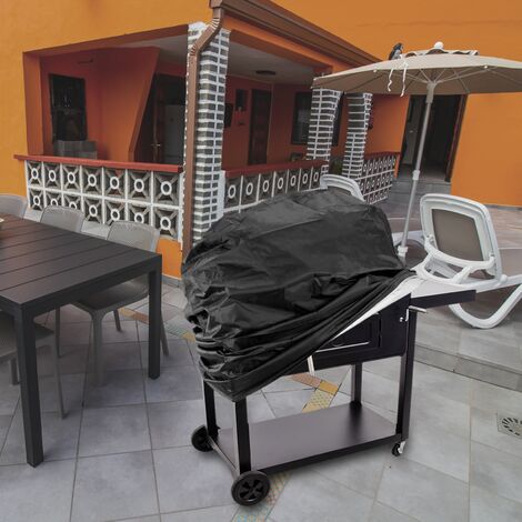 Copertura impermeabile verde per barbecue 91x53x55 cm