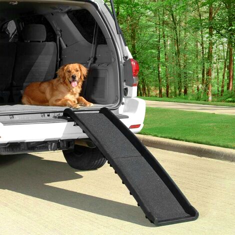 Rampa per Cani per Bagagliaio Auto 43x165x6,5 cm in Legno Nero