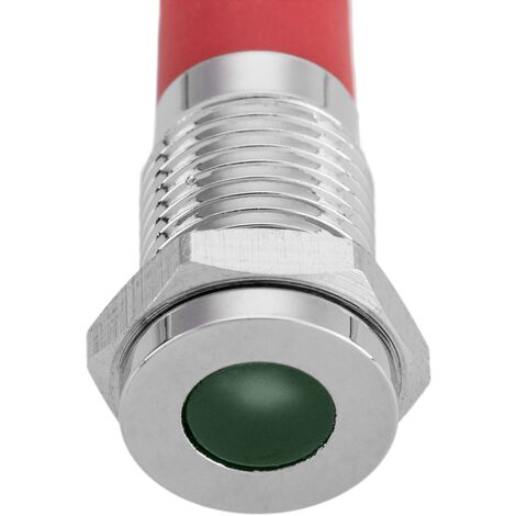 BeMatik - Luce pilota a LED 8mm 12VDC Lampada spia di colore verde