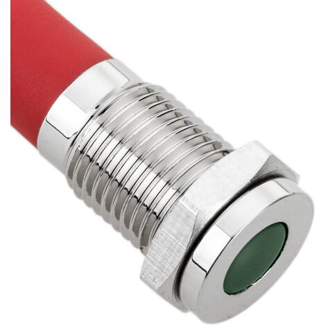 Luce pilota a LED 8mm 12VDC Lampada spia di colore rosso - Cablematic