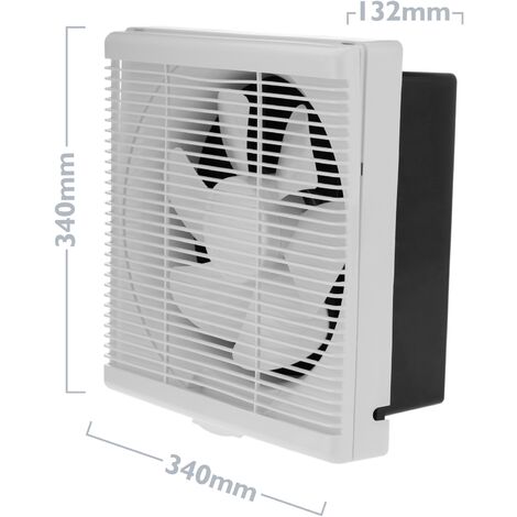 PrimeMatik - Ventilatore di scarico 285x285 mm con sistema di non ritorno,  ideale per WC bagno cucina