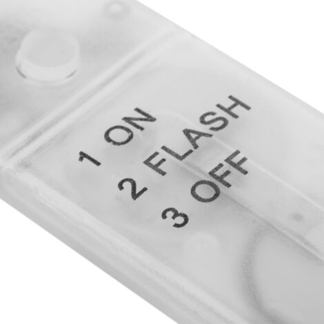 PrimeMatik - Micro ghirlanda LED da 1 m in bianco freddo con 2 effetti luminosi e cavo argentato modellabile