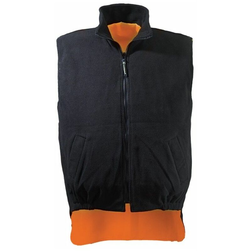 Gilet polaire homme thermique avec fermeture à zipper et multipoches