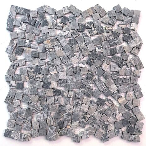 VidaXL Piastrelle Mosaico 22 pz Grigio e Blu 30x30 cm in Vetro