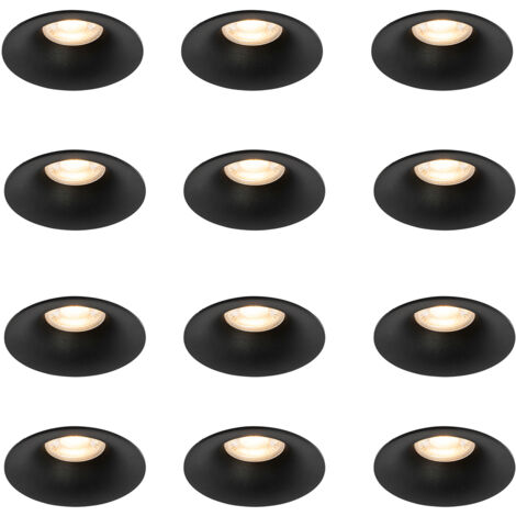 10er-Set Einbaustrahler Qure Schwarz – Quadratisch, Schwenkbar, GU10-Fassung, Für Wohnzimmer & Küche