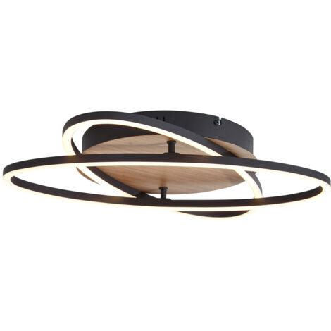 QAZQA Steve Deckenleuchte Schwarz, Quadratisch 40 Cm, 3-stufig Dimmbar, IP44 – Inkl. LED