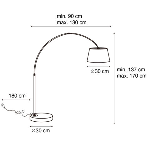Elegant Designs LT1025-AQU Tischlampe – Leder & Stoff, Rosa/weiß, 53 Cm Hoch