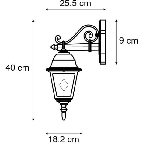 Vintage Außenwandlaterne Bronze - Antigua Down