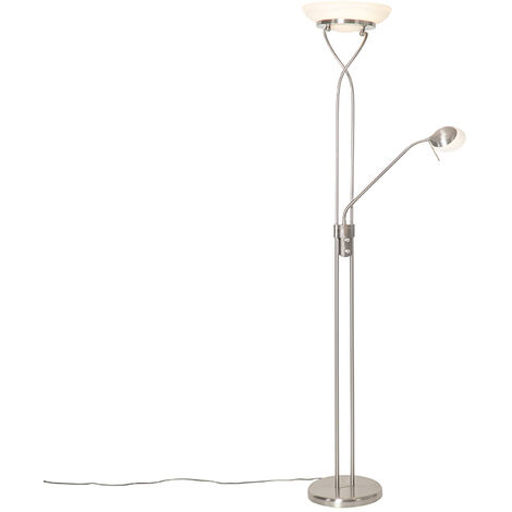 BRILLIANT Lampe Jesper enthalten) geeignet Mit 60W, 1x (nicht Standleuchte für E27, schwarz A60, Fußschalter 39cm Gitter Normallampen