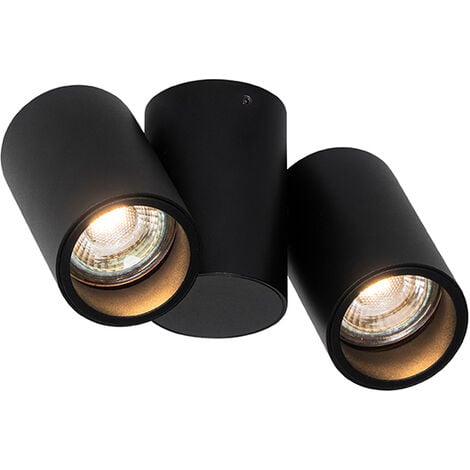 BRILLIANT Lampe Dalma schwenkbar geeignet 3x schwarz/kupfer 33W, 3flg für QT14, G9, Stiftsockellampen Köpfe enthalten) Spotrondell (nicht