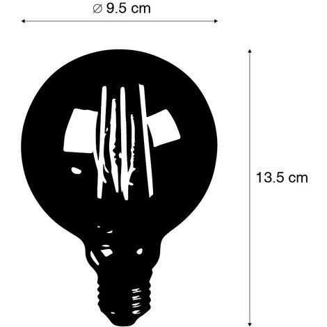 E27 3-stufig dimmbare LED-Lampe G95 Goldline 5W 530 lm 2200K