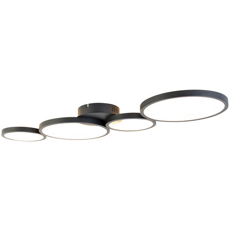 Deckenleuchte schwarz inkl. LED 3-stufig dimmbar 4-flammig - Lupolo (1/5)