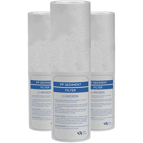 10 Mikron Antisediment Ersatz aus Polypropylen für 9-3 / 4 - 10 Zoll Filterhalter  2