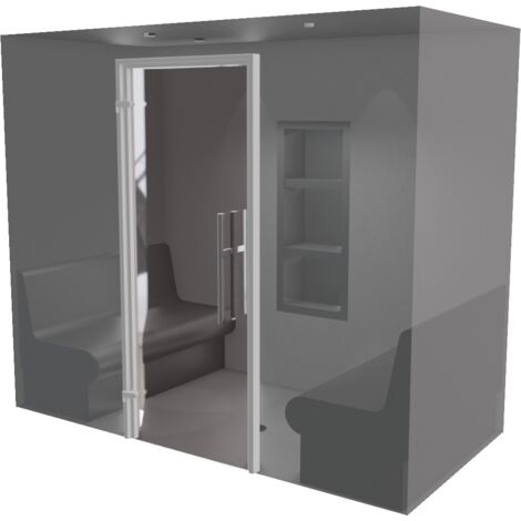 Hamam-Kabinenbausatz zum Befliesen 240 x 120 mit Dampfgenerator 2