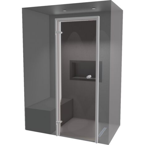 Hamam-Kabinenbausatz zum Befliesen 150 x 90 mit Dampfgenerator 2