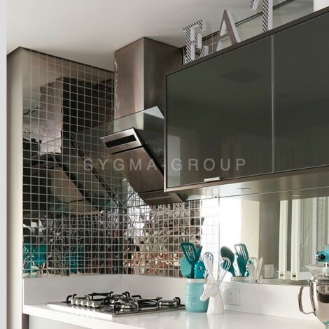 Azulejos de acero efecto espejo para cocina Parker Miroir