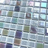 Malla mosaico de azulejos de vidrio blanco para el baño o la cocina Habay Blanc