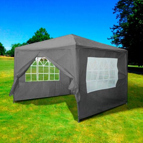 Neo 3X3M Grey Event Gazebo Canopy Marquee Tent