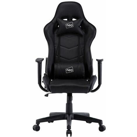 Neo Black Adjustable Racing Gaming Office Swivel Recliner Leather Chair