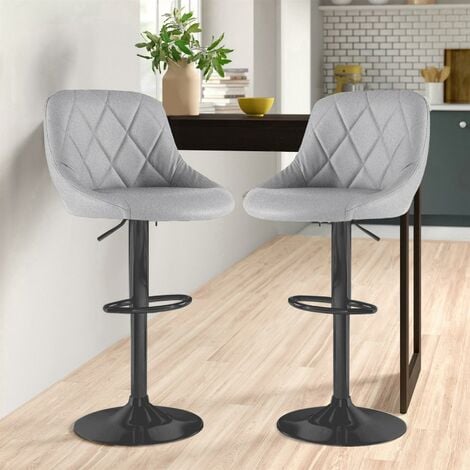 Dark grey deals fabric bar stools