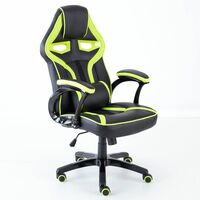 Neo Green PU Leather Racing Car and Gaming Office Chair
