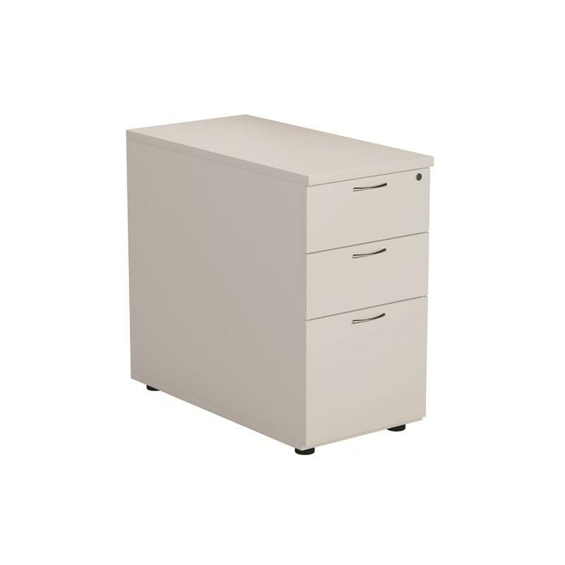 First 3 Drw Desk High Deep White - KF79932