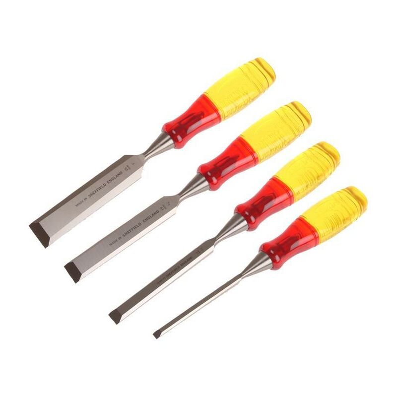 M373 Bevel Edge Chisel Splitproof Handle Set, 4 Piece - MAR373S4N