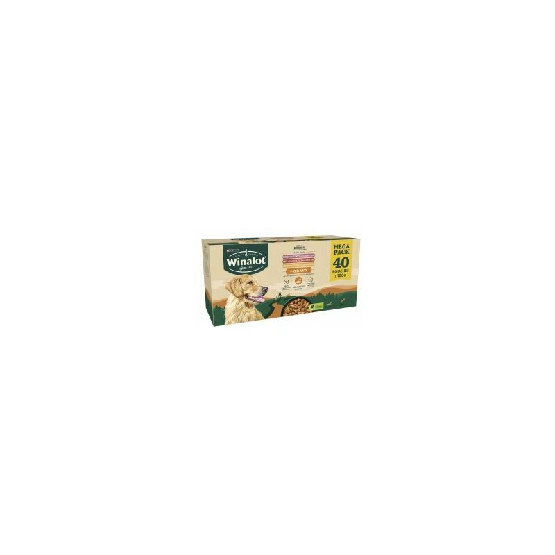 WINALOT Sunday Dinner Dog Food Pouches Mixed in Gravy 40x100 - 741698
