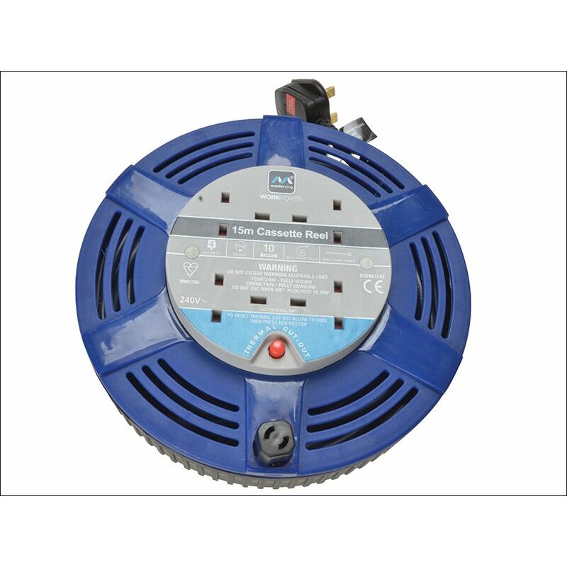 Draper 99294 2 Way Cable Reel With Led Worklight, 10M each