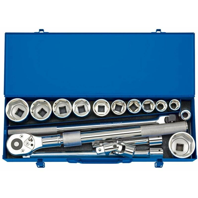 Draper 3/4" Sq. Dr. Metric Socket Set in Metal Case (17 piece) (16486)