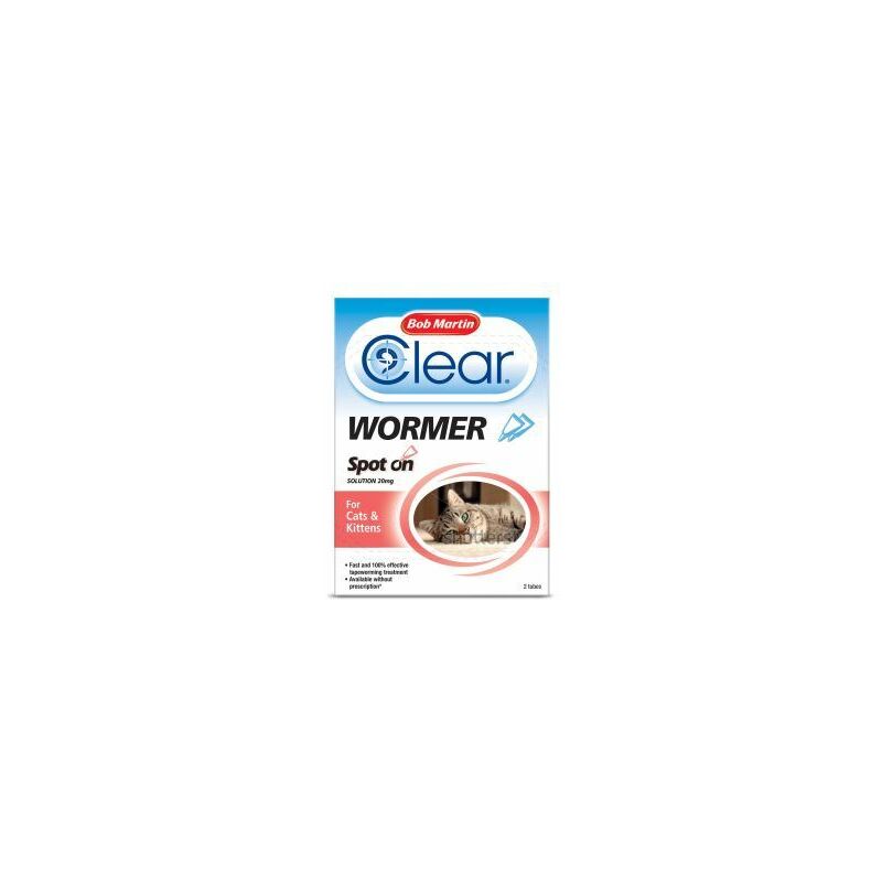 Clear wormer outlet for cats