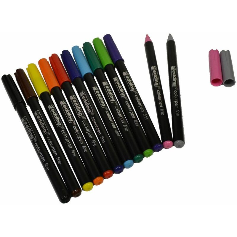 Edding Colourpen Fine 42 Stück – Wasserbasierte Filzstifte, Auswaschbar, 0,5-1 Mm Strich
