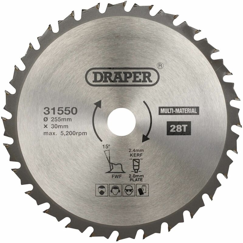 TCT Multi-Purpose Circular Saw Blade, 255 x 30mm, 28T (31550)