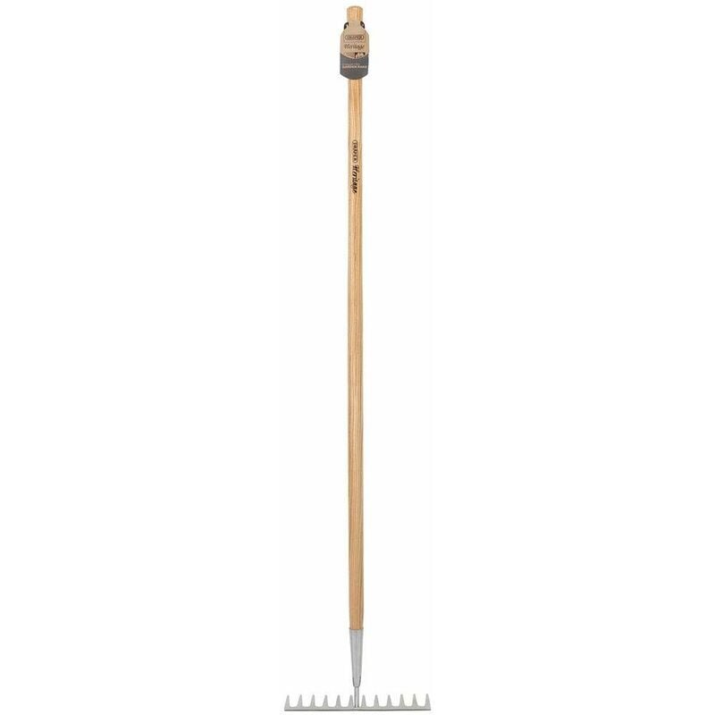 Draper Heritage Stainless Steel Garden Rake with Ash Handle (99015)