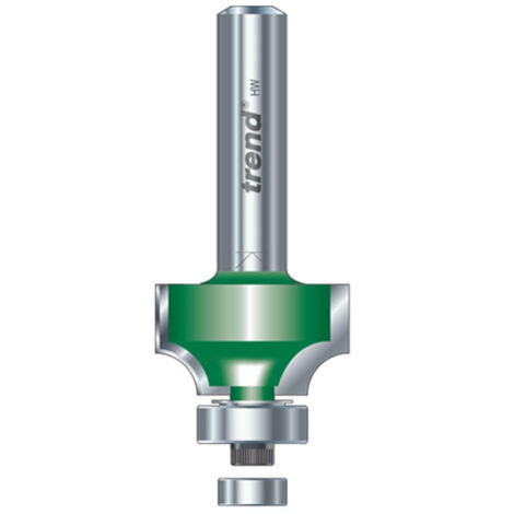 Trend C074 x 1/4 TC Round Over Two Flute Cutter 3.2 x 9.5mm TREC07414TC