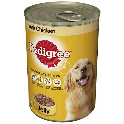 Pedigree Adult Wet Dog Food Tin Chicken in Jelly 385g - 537916