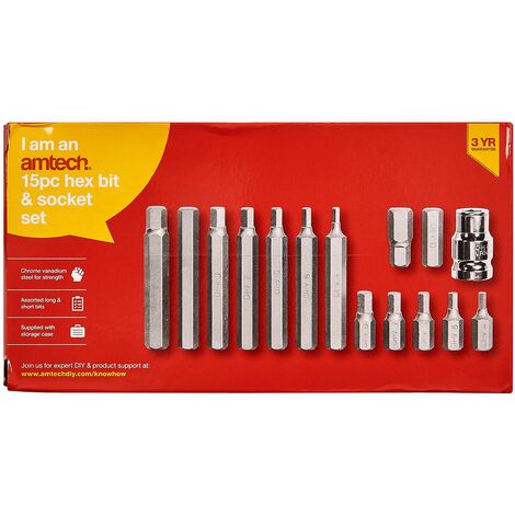 15pc Hex Bit & Socket Set - I8550