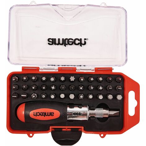 38pc Stubby Ratchet Screwdriver & Bit Set - L1965