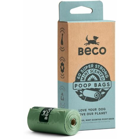 Beco Degradable Poop Bags Mint Scented 60 Pack 264857