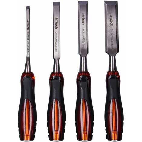 4pc Go Thru Wood Chisel Set - Cr-V - E0705