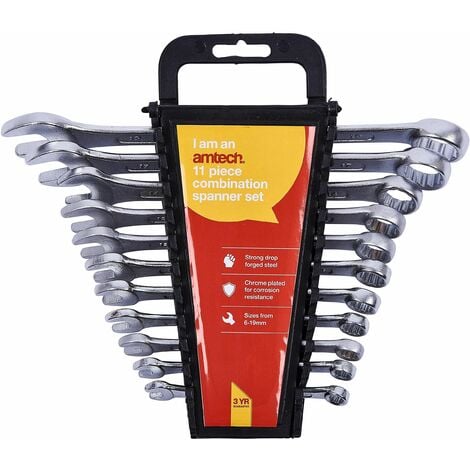 11pc Combination Spanner Set With Rack - K0425