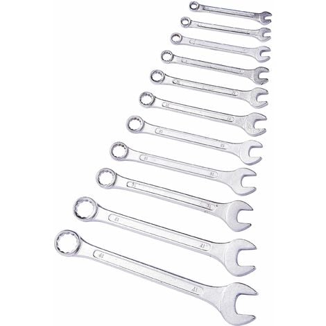 11pc Combination Spanner Set With Rack - K0425