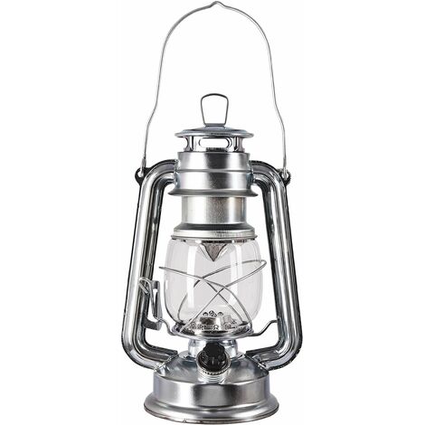 15 LED hurricane lamp (silver) - S8010