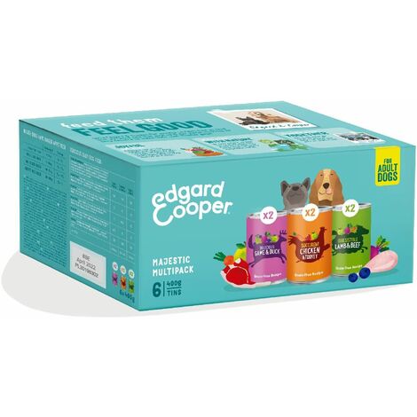 Edgard & Cooper Wet Multipack Tin for Dogs 6x400g - 267345 (1/5)