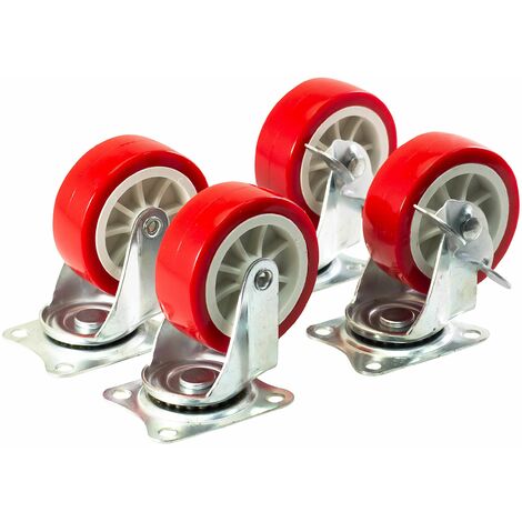 4pcs 3 Inch (75 mm) Swivel Castor Set (200kg Loading Capacity) - S5675