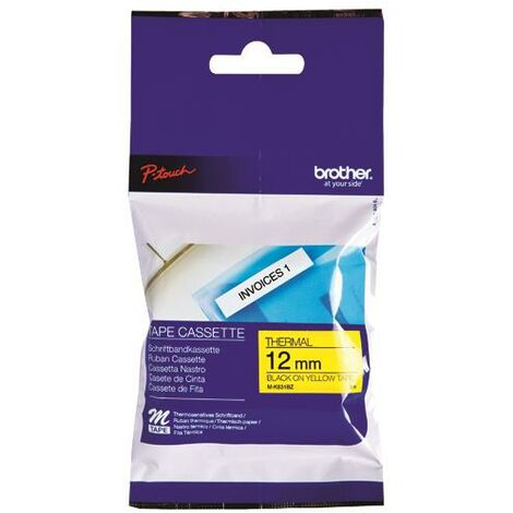 Brother Lbl Tp 12 Blk on Ylw MK631BZ - BA62516
