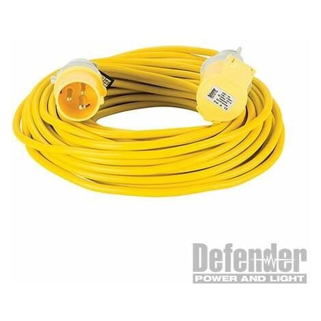 Extension Lead Yellow 1.5mm2 16A 25m 110V E85230