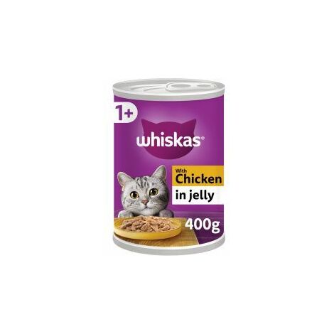 Whiskas Adult Wet Cat Food Chicken in Jelly Tin - 400g - 811940