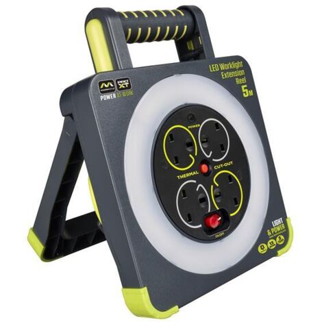 Masterplug Work Light Cable Reel 240V 13A 4-Socket 5m MSTWLU05134